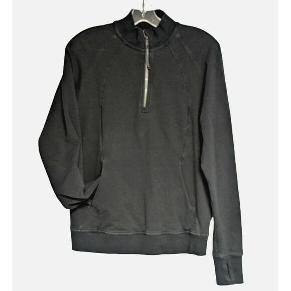 Lululemon Womens Scuba 1/2 Zip Jacket Sweatshirt Size 8 Black - Picture 1 of 11